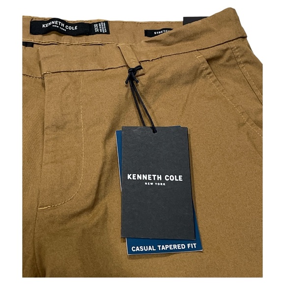 Kenneth Cole Men's Cargo Pants in Techni Cole Tobacco Color, Flat Front NWT - Picture 5 of 13